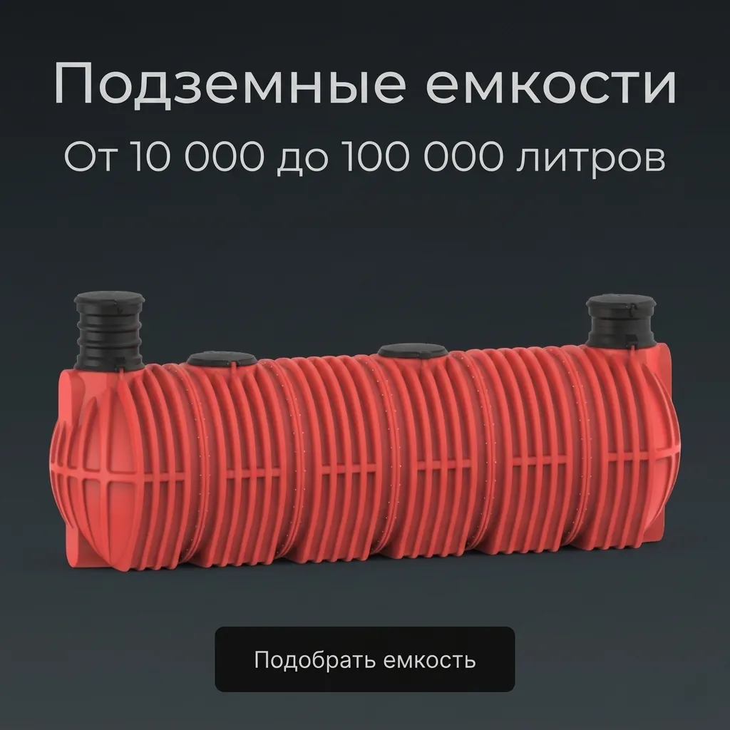 Подземные емкости от 10 000 до 100 000 литров